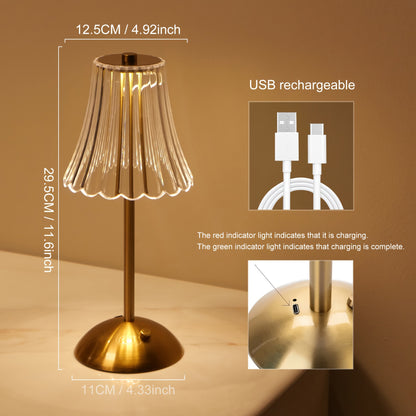 Modern LED Crystal Table Lamp with Touch Control