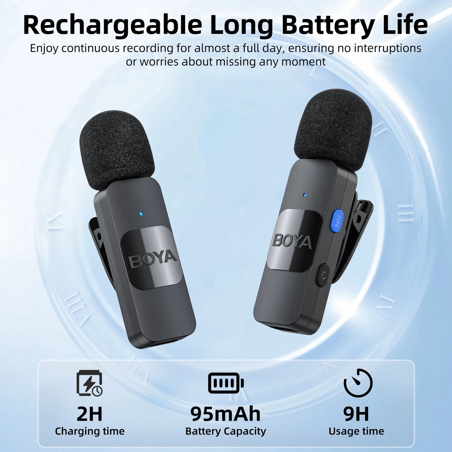 BOYA BY-V Wireless Lavalier Mic – iPhone, Android, Vlogging