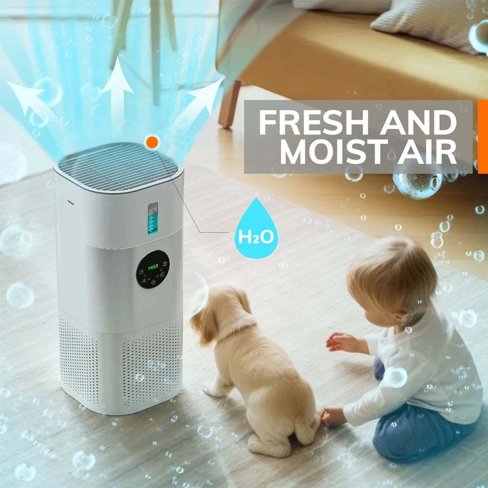 2-in-1 Air Purifier & Humidifier – HEPA Filter for Allergies & Pets