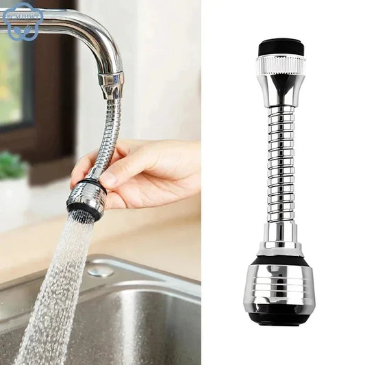 360° Rotating Faucet Sprinkler – Stainless Steel, Water-Saving