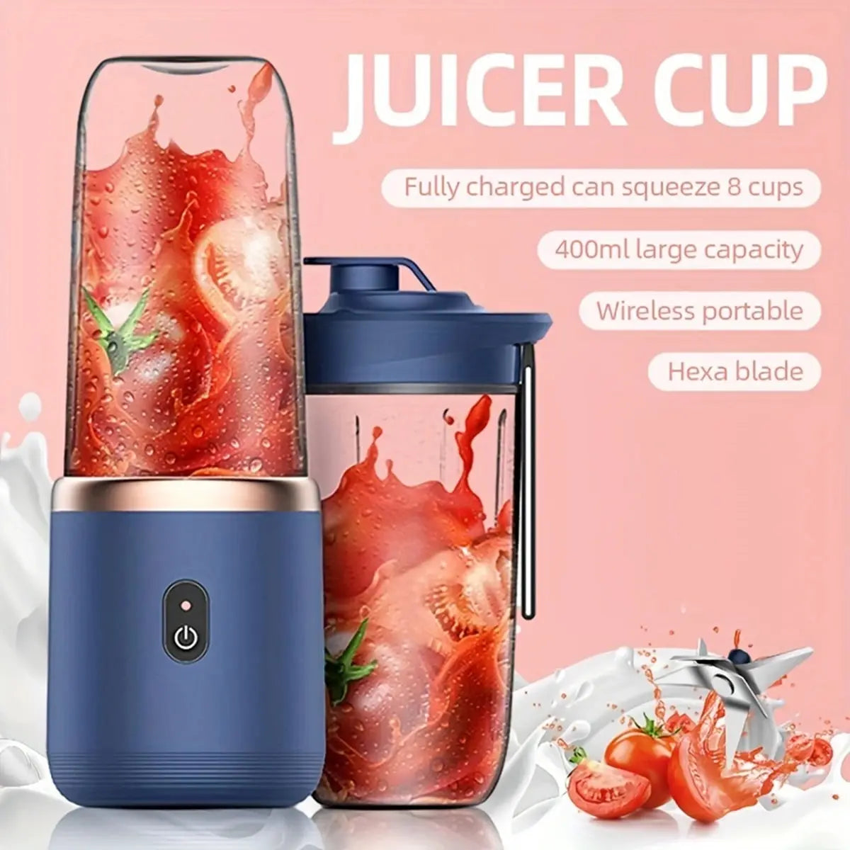 Portable Juice Blender – Rechargeable, Compact, Travel-Friendly