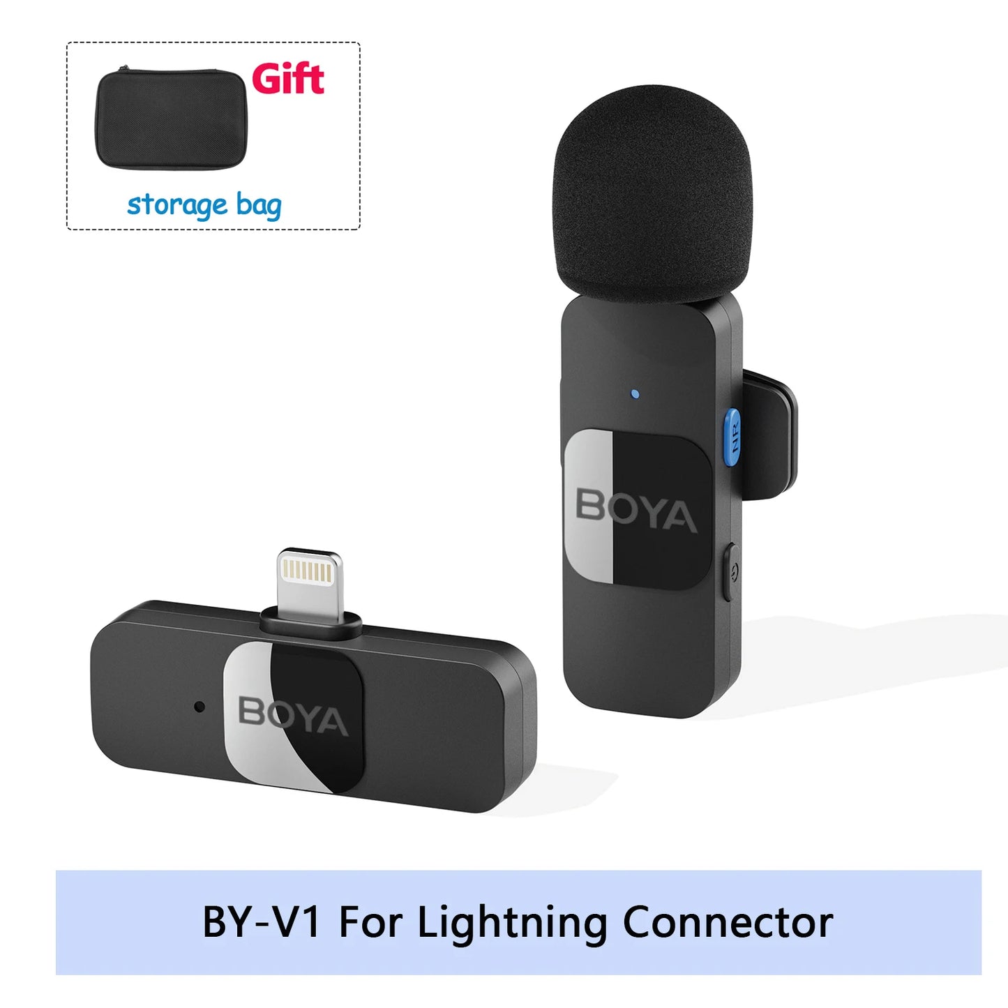 BOYA BY-V Wireless Lavalier Mic – iPhone, Android, Vlogging