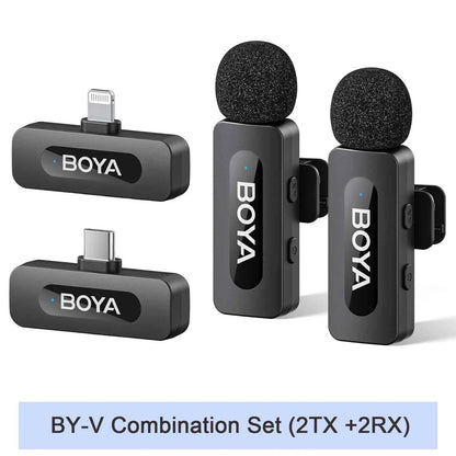 BOYA BY-V Wireless Lavalier Mic – iPhone, Android, Vlogging