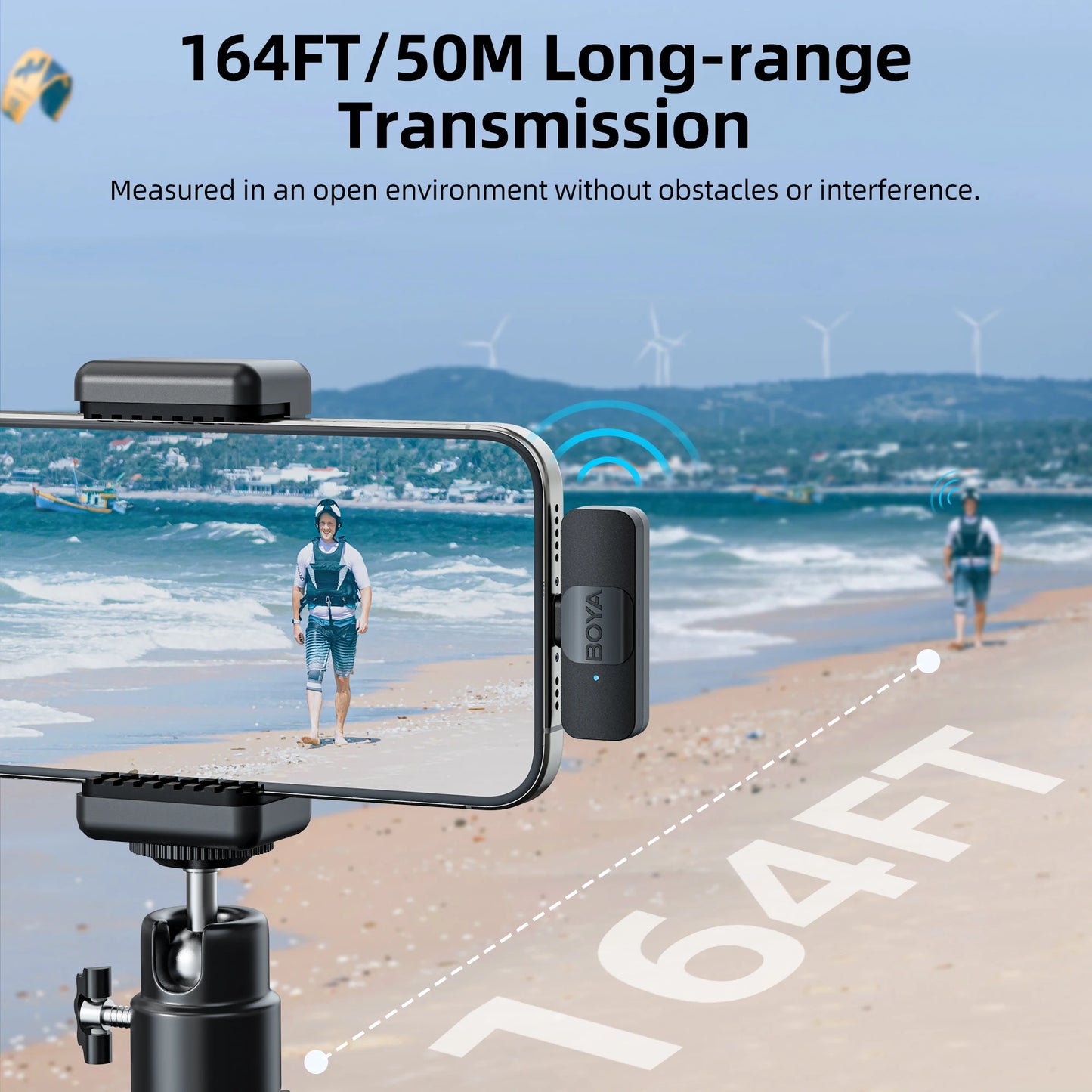 BOYA BY-V Wireless Lavalier Mic – iPhone, Android, Vlogging